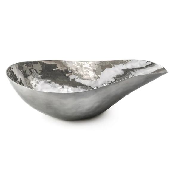 Simon Pearce Hammered Stainless Steel Metal Bowl Silver Retired - Picture 1 of 8